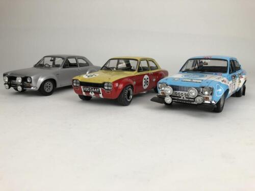 FORD: Three 1:18 scale Ford Escort I cars produced by Minichamps (NB description)