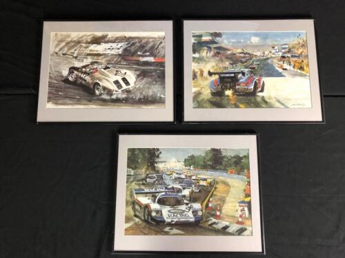 PORSCHE: Three superb Porsche pictures. 550, 956, RSR