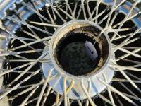 JAGUAR WIRE WHEELS: A set of five Jaguar chrome wire wheel rims from a 4.2 Series 2 E-type [Location: Sydney] - 2