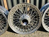 JAGUAR WIRE WHEELS: A set of five Jaguar chrome wire wheel rims from a 4.2 Series 2 E-type [Location: Sydney] - 20