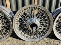 JAGUAR WIRE WHEELS: A set of five Jaguar chrome wire wheel rims from a 4.2 Series 2 E-type [Location: Sydney] - 21