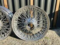 JAGUAR WIRE WHEELS: A set of five Jaguar chrome wire wheel rims from a 4.2 Series 2 E-type [Location: Sydney] - 23