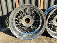 JAGUAR WIRE WHEELS: A set of five Jaguar chrome wire wheel rims from a V12 E-type [Location: Sydney] - 8