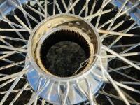 JAGUAR WIRE WHEELS: A set of five Jaguar chrome wire wheel rims from a V12 E-type [Location: Sydney] - 22
