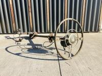ROVER: A steering column, steering box and steering wheel from a circa 1950s Rover [Location: Sydney]