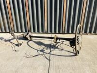 ROVER: A steering column, steering box and steering wheel from a circa 1950s Rover [Location: Sydney] - 2