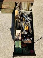 ROVER: A steel chest of drawers containing miscellaneous parts from a 1950s Rover [Location: Sydney] - 3