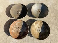 ROVER: A set of four hubcaps from a circa 1950s Rover, in used condition [Location: Sydney] - 2
