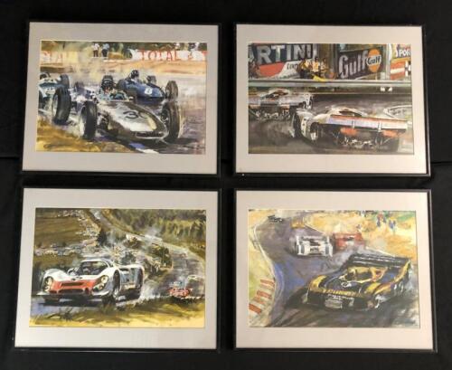 PORSCHE: A superb group of four Porsche prints; 804, 904, 917, 917-30