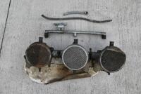 AUSTIN-HEALEY: A triple carburettor set-up to suit 3000 BN7 or BT7 models, including a crack-tested 12-port cylinder head that has never been machined, inlet valves, inlet and exhaust manifolds, triple carburettors, air cleaners and rocker cover. [Locatio