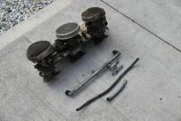 AUSTIN-HEALEY: A triple carburettor set-up to suit 3000 BN7 or BT7 models, including a crack-tested 12-port cylinder head that has never been machined, inlet valves, inlet and exhaust manifolds, triple carburettors, air cleaners and rocker cover. [Locatio - 13