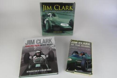 CLARK: Three hardcover books detailing the career of Jim Clark.