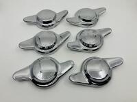 KNOCK ON SPINNERS: A set of six chrome twin ear knock-on spinners [Location: Sydney]