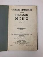 HILLMAN: A Hillman Minx Mark IV Owner's Handbook - 3