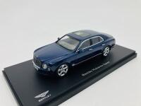 BENTLEY: A 1:43 scale model by Kyosho of the Mulsanne Speed in Marlin Blue, in original packaging [Location: Sydney]