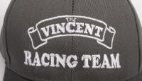 VINCENT: A pair of grey 'The Vincent Racing Team' caps, adjustable, One size fits most'&nbsp;[Location: Melbourne] - 4