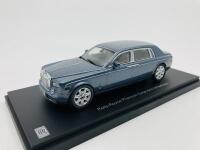 ROLLS-ROYCE: A 1:43 scale model by Kyosho of the Phantom Extended Wheelbase in Luna Blue, in original packaging [Location: Sydney]