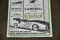 CASTROL: A reproduction unframed advertising poster depicting Sir Malcolm Campbell&rsquo;s Bluebird by Motormedia Publications [Location: Sydney] - 3
