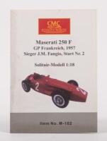 MASERATI: A highly detailed CMC, 1:18 scale model of a 1957&nbsp;Maserati 250 F, as raced by Juan Manuel Fangio at the 1957 Monaco Grand Prix, no box - 3