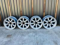 ALLOY WHEELS: A set of Compomotive 'Minilite' style alloy wheels, 15 x 7.00 from a racing Jaguar Mark II [Location: Sydney]