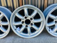 ALLOY WHEELS: A set of Compomotive 'Minilite' style alloy wheels, 15 x 7.00 from a racing Jaguar Mark II [Location: Sydney] - 13
