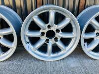 ALLOY WHEELS: A set of Compomotive 'Minilite' style alloy wheels, 15 x 7.00 from a racing Jaguar Mark II [Location: Sydney] - 14