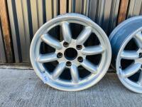 ALLOY WHEELS: A set of Compomotive 'Minilite' style alloy wheels, 15 x 7.00 from a racing Jaguar Mark II [Location: Sydney] - 15