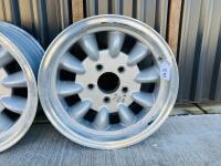 ALLOY WHEELS: A set of four Performance 'Minilite' style 15 x 7.00 alloy wheels, stamped AS1638, from a racing Jaguar Mark II [Location: Sydney] - 10