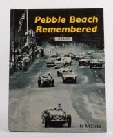 PEBBLE BEACH: A softcover edition of 'Pebble Beach Remembered' by Art Evans, a scrapbook on all documented Pebble Beach events, 240 pages.