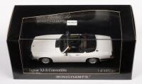 JAGUAR XJS: A 1:43 scale Jaguar XJ-S convertible, finished in glacier white&nbsp;paintwork, model number 400 130430,&nbsp;made by Minichamps