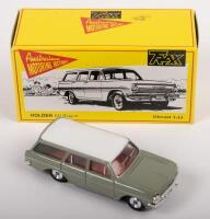 HOLDEN EH WAGON:&nbsp;A 1:43 scale Holden EH station wagon,&nbsp;finished in white over saltbush green&nbsp;paintwork