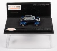 MESSERSCHMITT TIGER:&nbsp;A 1:43 scale Messerschmitt tiger TG500 model, finished in black and blue paintwork