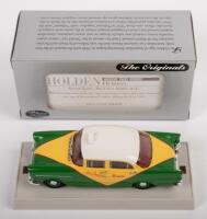 HOLDEN FB SEDAN:&nbsp;A 1:43 scale Holden FB&nbsp;sedan, part of the Aussie taxi series, this one is finished in the Ascot taxi service livery