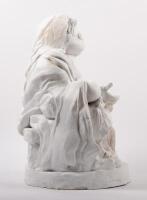 MICHELIN: An excellent Michelin Bibendum&nbsp;clay sculpture by Australian Artist Terry Lawrie&nbsp;featuring Bibendum&nbsp;as a Madonna and Child&nbsp;pose reminiscent of the famous Leonardo Da Vinci sculpture, approx 39cm high [Location: Melbourne] - 7