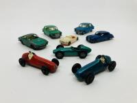 MODEL CARS: Seven assorted die cast 1:63 scale models from Lesney including Ferrari 250 Lusso, Rolls-Royce Silver Cloud, Aston Martin DBR1 and Maserati 4CL, plus one plastic MGA, all unboxed [Location: Sydney]