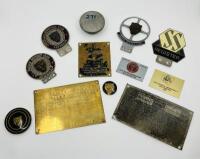 JAGUAR: A collection of identification plates & badges including a Brylaw Motors Lubrication Plate, Mark V Identity Plate [Location: Sydney]
