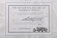 WATTS/AUTOMOBILE ART: A very large hardback book, "The Motor Racing Art of Nicholas Watts" signed by Watts, and limited edition # 400 of 1500 - 2