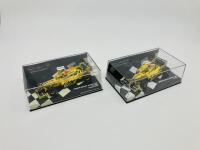 JORDAN-MUGEN: Two Minichamps 1:43 scale models of Damon Hill&rsquo;s 198, boxed [Location: Sydney]