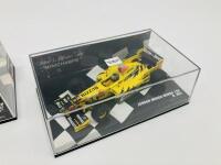 JORDAN-MUGEN: Two Minichamps 1:43 scale models of Damon Hill&rsquo;s 198, boxed [Location: Sydney] - 3