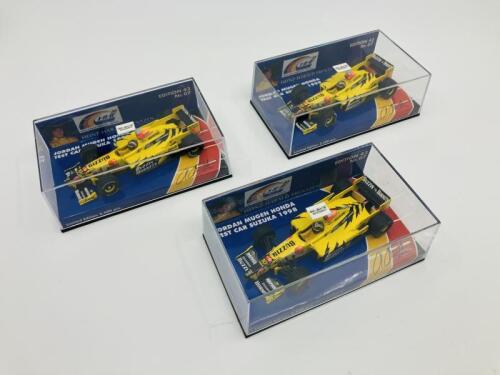 JORDAN-MUGEN: Three Minichamps 1:43 scale models of Heinz-Harald Franzen’s 198, boxed [Location: Sydney]