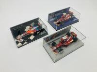 WILLIAMS-RENAULT: Three Minichamps 1:43 scale models of the Williams FW20 of Jacques Villeneuve, FW20 of Heinz-Harald Frenzen and FW21 of Alex Zanardi, boxed [Location: Sydney]