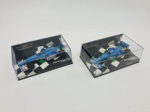 BENETTON-PLAYLIFE: Two Minichamps 1:43 scale models of the Benetton-Playlife B199 of Fisichella & Wurz, boxed [Location: Sydney]