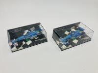 BENETTON-PLAYLIFE: Two Minichamps 1:43 scale models of the Benetton-Playlife B199 of Fisichella & Wurz, boxed [Location: Sydney]