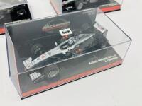 MCLAREN-MERCEDES: Three Minichamps 1:43 scale models of the West McLaren Mercedes MP4-16 of David Coulthard, boxed [Location: Sydney] - 4