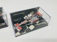 MCLAREN-MERCEDES: Two Minichamps 1:43 scale models of the Vodafone McLaren Mercedes MP4-22 of Lewis Hamilton (2007) and MP4-23 Kovalainen boxed (2008) [Location: Sydney] - 3