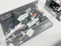 BAR-HONDA: Three Minichamps 1:43 scale models 2004 Takuma Sato Japanese GP, 007 Takuma Sato, 007 Jenson Button, boxed [Location: Sydney] - 2