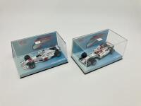 BAR-HONDA: Two Minichamps 1:43 scale models Takuma Sato Collection 002 (No. 4) & 006 (No. 5), boxed [Location: Sydney]