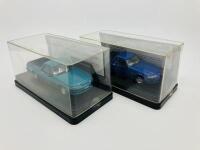 FORD: Two TRAX 1:43 scale models of the Ford XH Ute, one blue and one green - 3