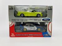 FORD: Two Classic Carlectables 1:43 scale models of the KJ Thermal 2002 AU Racing Falcon and a 2003 BA XR8 Ute in Citric Acid, both boxed - 3