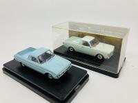 FORD: Two TRAX 1:43 scale models of the XL Falcon Ute in light blue and XW Falcon Ute in light blue - 2